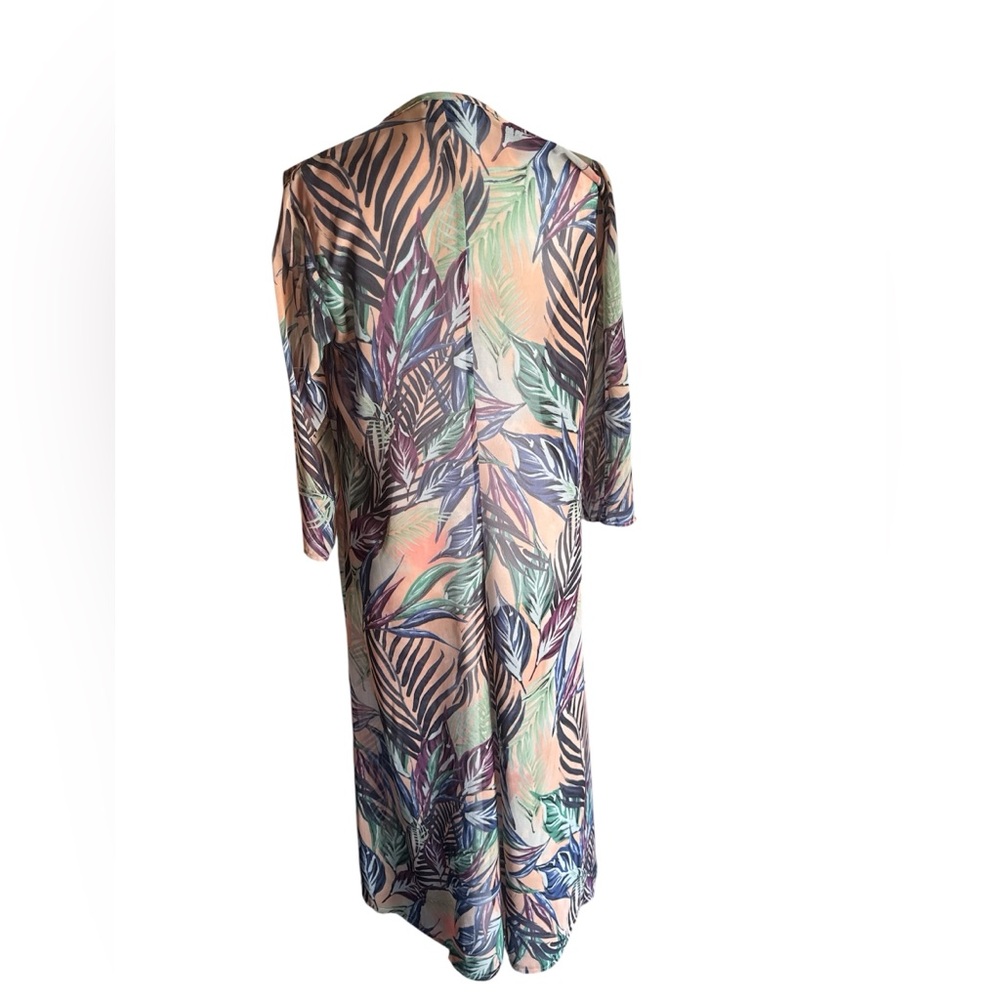 Show Me Your Mumu Karmyn Cape Palm Funday Duster Sz S - Picture 4 of 5